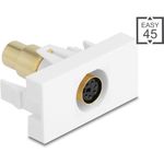 Delock Easy 45 Modul Mini-DIN 6 Pin Buchse zu vergoldet weiß (90873)