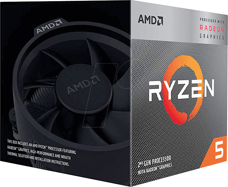 AMD Ryzen 5 3400G w/Wraith Spire cooler (YD3400C5FHBOX)