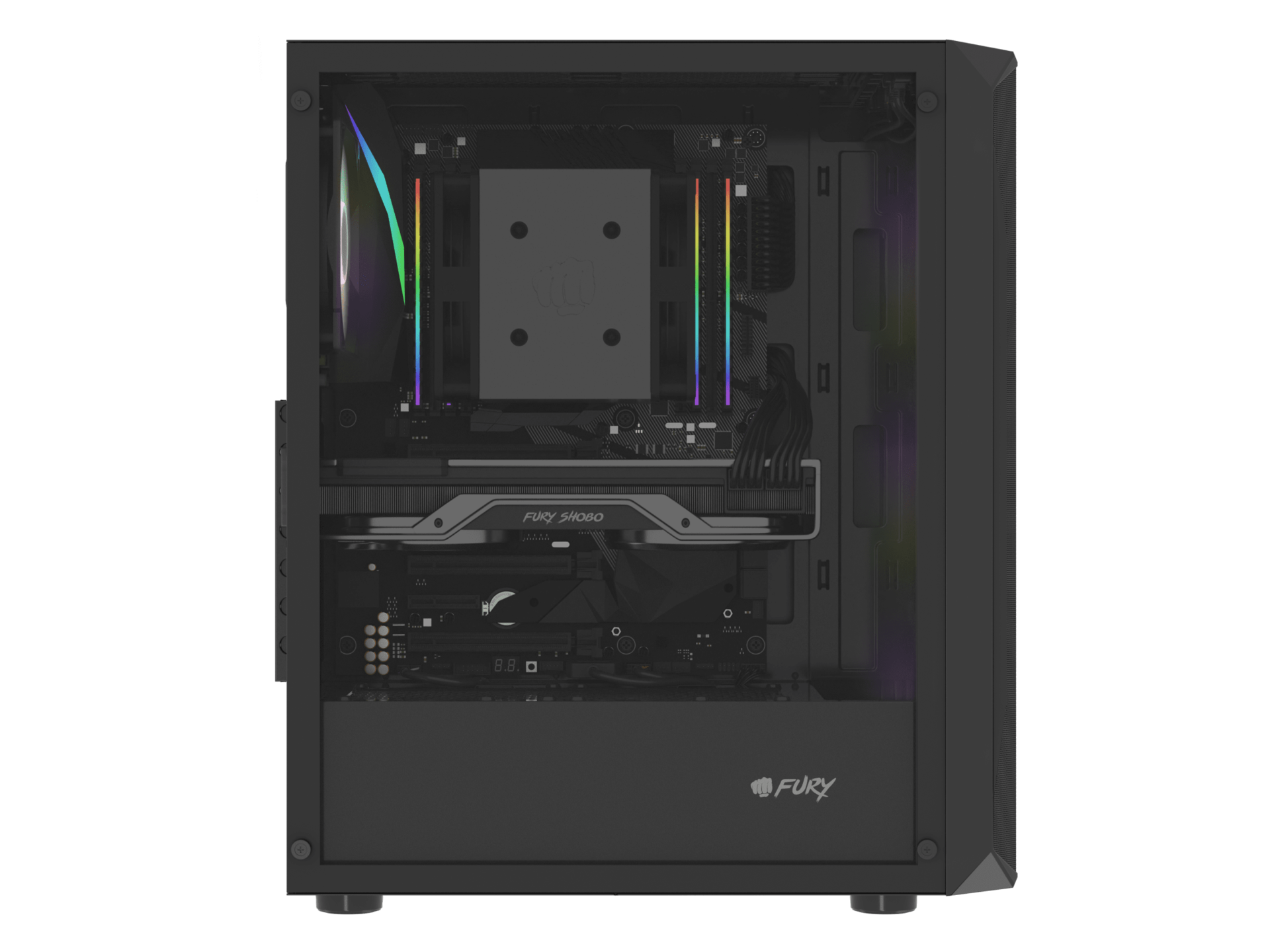 FURY Shobo SH4F RGB Midi Tower Gehäuse Schwarz