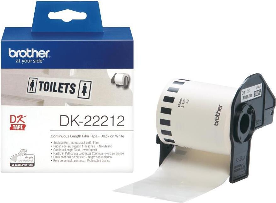Brother DK-22212 Endlos-Etikettenrolle 62 mm x 15,2 m Weiß