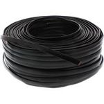 InLine® Modularkabel, 8adrig Flachband schwarz, 100m Ring (68818)