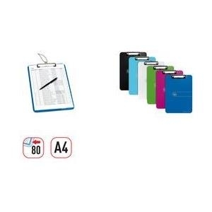 herlitz Klemmbrett easy orga to go, DIN A4, blau transparent aus Polystyrol-Kunststoff, vernickelte Klemmmechanik, - 1 Stück (11205671)