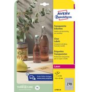 AVERY Zweckform Transparente Etiketten, 60 mm, rund aus Polyester, wirken auf...