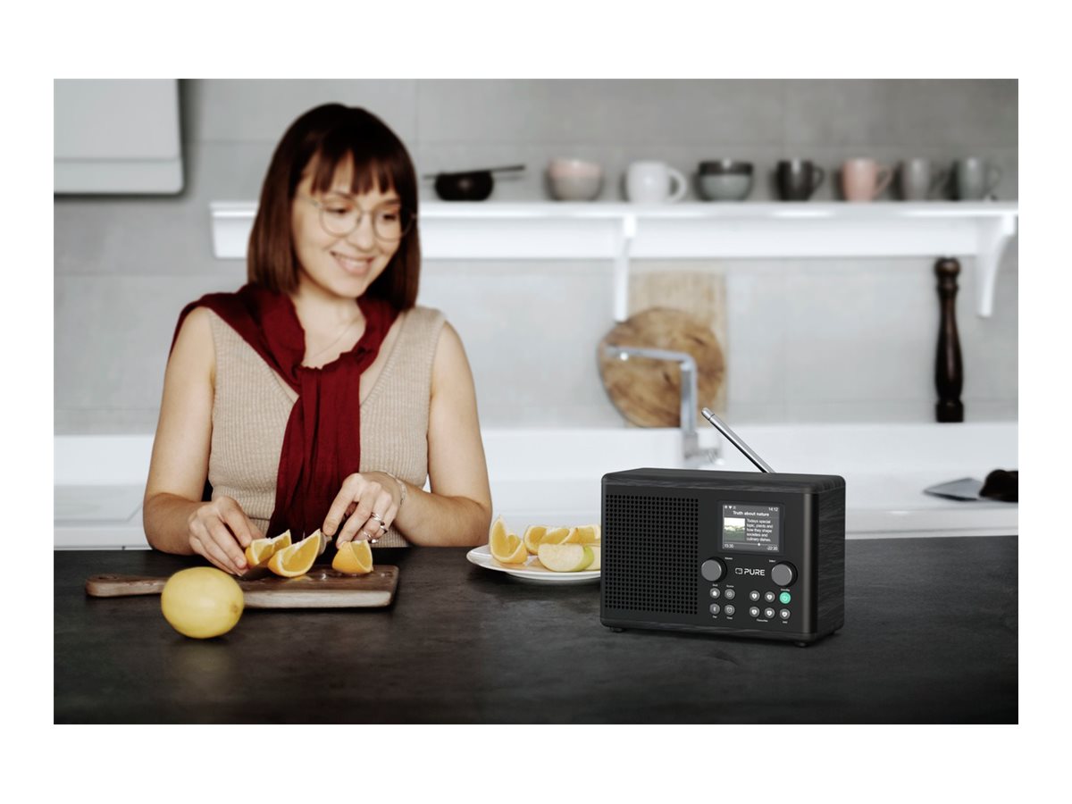 Pure Classic H4i Tragbares Internetradio DAB+ FM Bluetooth USB Schwarz/Asche