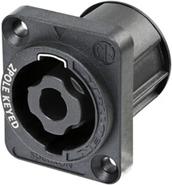 Neutrik NL2MPXX Lautsprecher-Steckverbinder Flanschbuchse, Kontakte gerade Polzahl (num): 2 Schwarz 1 St. (NL2MPXX)