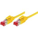 Patchkabel S/FTP, PiMF, Cat 6, gelb, 0,5 m halogenfrei, mit Draka-Kabel und Hirosesteckern TM21 (bisherige Bezeichnung S/STP) (71800Y)