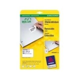 Avery L6025REV - Abziehbare Etiketten - weiß - 46,6 x 63,5 mm - 450 Stck. (25... - Avery L6025REV - Abziehbare Etiketten - weiß - 46,6 x 63,5 mm - 450 Stck. (25...