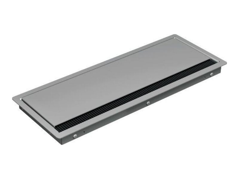 Bachmann CONI Einbaurahmen für 4-fach Steckdosenleiste Stahlblech Silbergrau, RAL 9006
