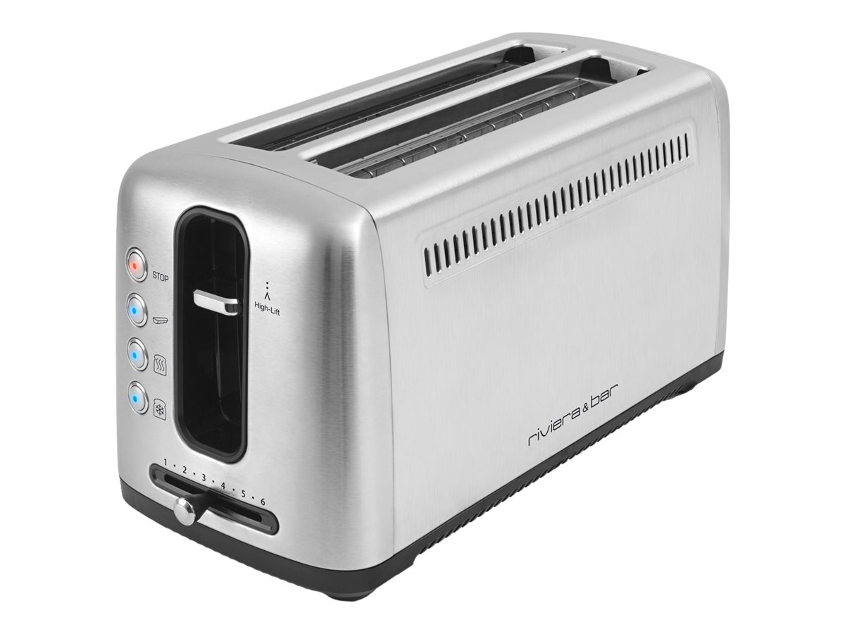 Riviera & Bar GP540A Toaster 2 Schlitze XL Satin Stainless Steel