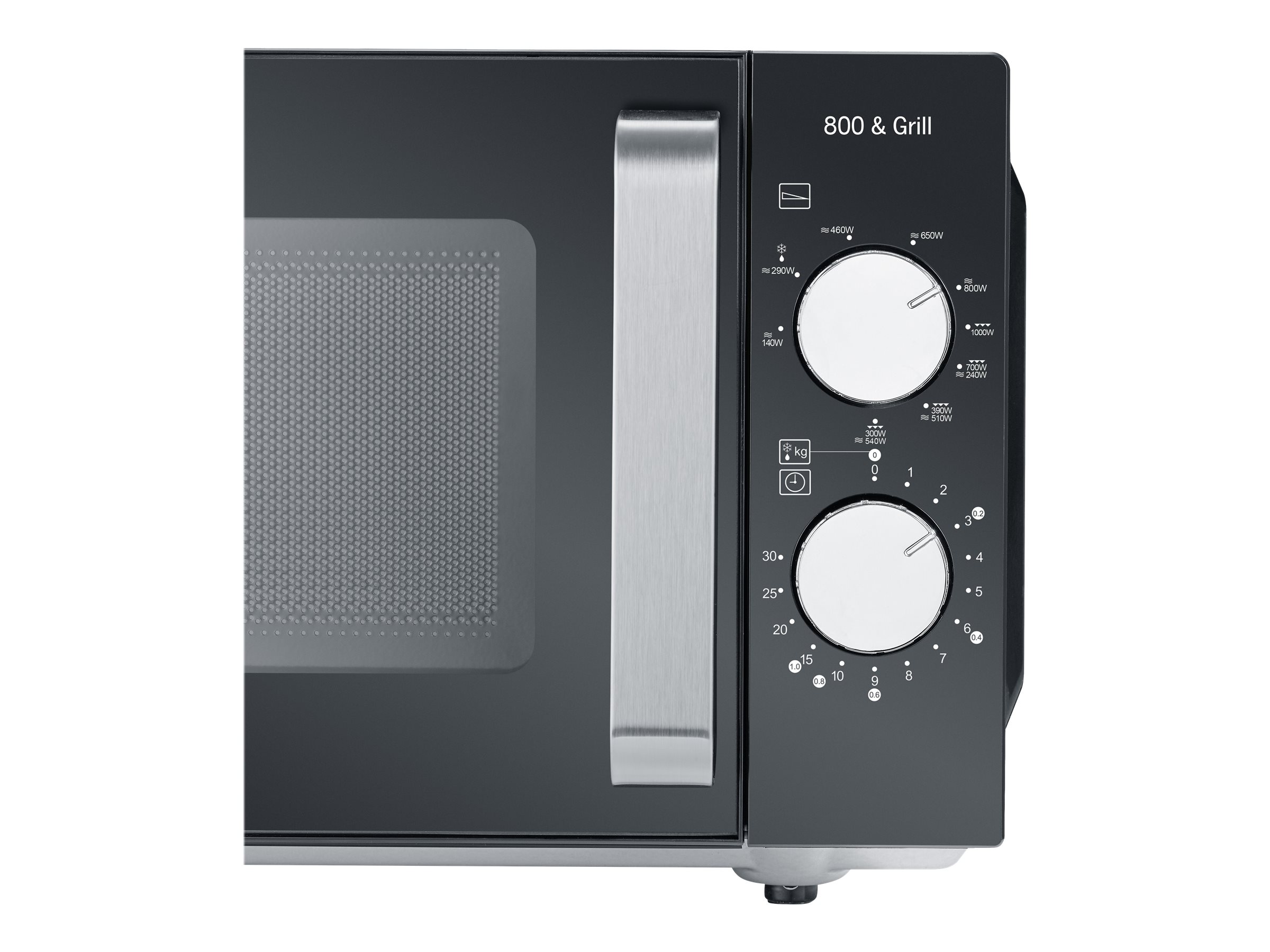 Severin MW 7762 Mikrowellenofen mit Grill 20 Liter 800 W Black/Stainless Steel