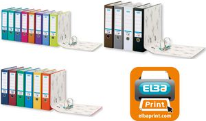 ELBA Ordner smart PP-Papier, Rückenbreite: 80 mm, grau DIN A4, Einband außen PP - innen Papier, Sichttasche mit (10456 GR)