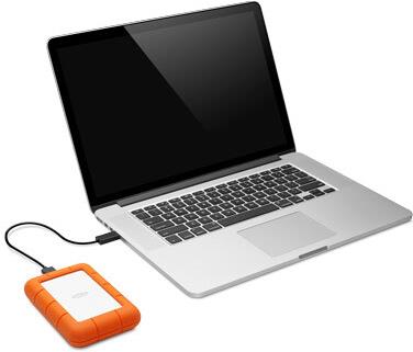 LaCie Rugged Mini Externe Festplatte 2 TB USB 3.0 2,5" Orange
