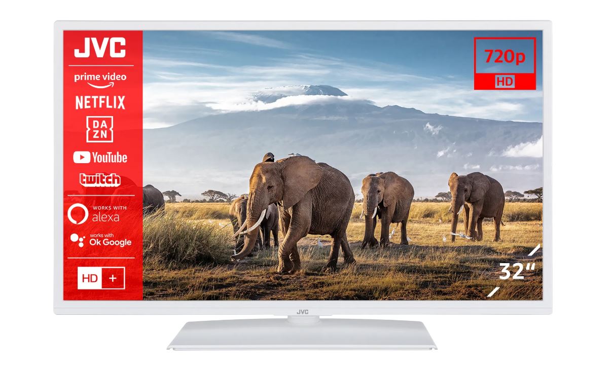 JVC LT-32VH5156W 81,30cm (32")  Fernseher / Smart TV (HD Ready, HDR, Triple-Tuner, Bluetooth) [Energieklasse E] (LT-32VH5156W)