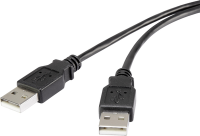 Renkforce USB 2.0 Kabel [1x USB 2.0 Stecker A - 1x USB 2.0 Stecker A] 3 m Schwarz vergoldete Steckkontakte Renkforce (RF-4463046)