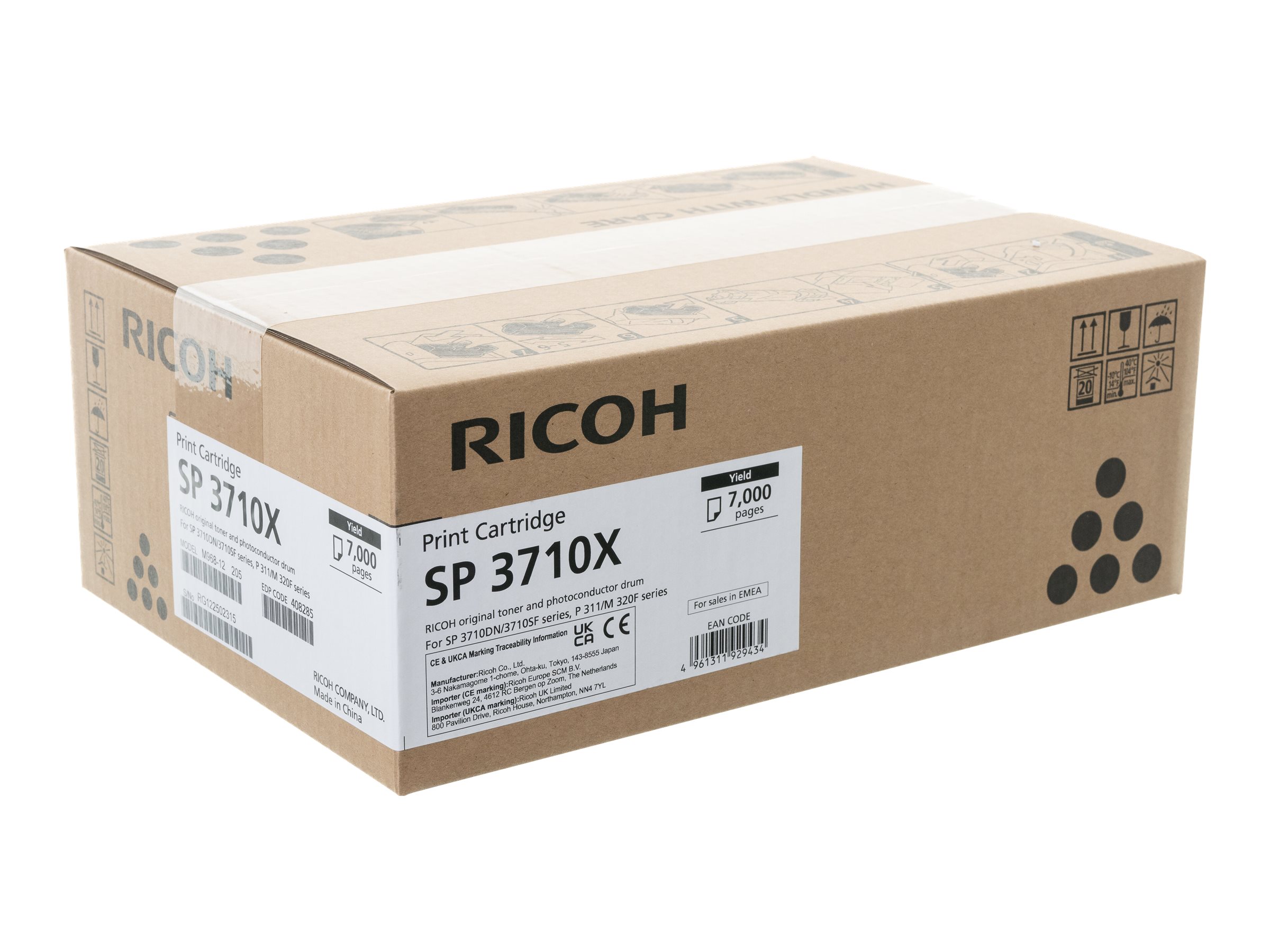 Ricoh SP 3710X Original Tonerpatrone Schwarz