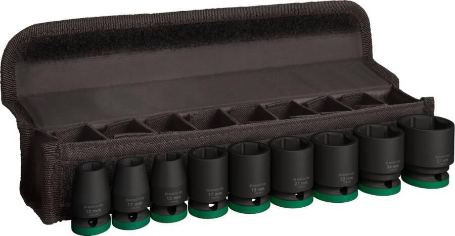 Bosch PRO Impact Steckschlüsseleinsatz-Set 1/2" 9-teilig schwarz (2608003038)