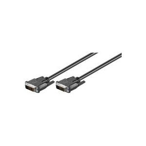 Wentronic Goobay DVI-D FullHD Kabel Single Link, Schwarz, 2 m - DVI-D-Stecker Single-Link (18+1-Pin) > DVI-D-Stecker Single-Link (18+1-Pin) (50850)