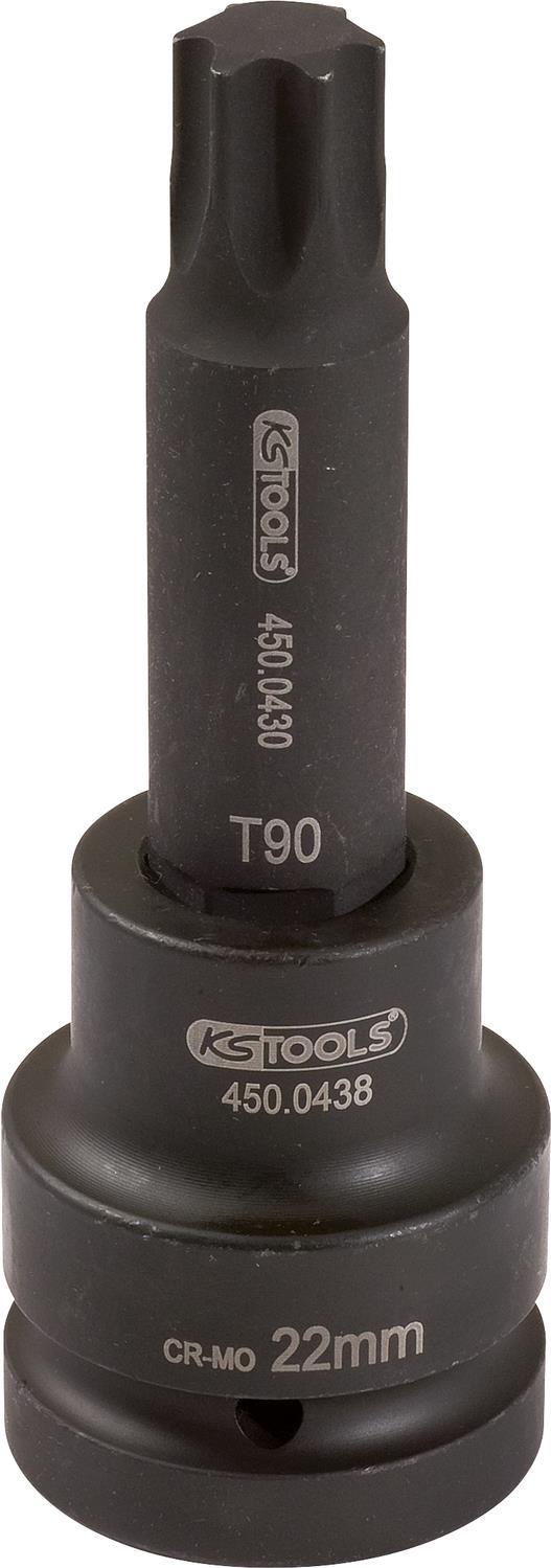 KS TOOLS 2,50cm (1\") Kraft-Bit-Stecknuss TX, lang, T60 (450.0471)