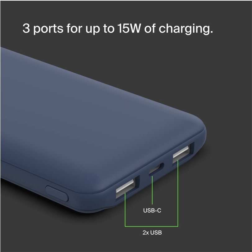Belkin BoostCharge BPB011BTBL Powerbank 10000 mAh 18 W Blau