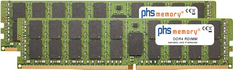 PHS-memory 64GB (2x32GB) Kit RAM Speicher kompatibel mit Dell Precision 5820 Tower (Intel Xeon CPU W-21xx) DDR4 RDIMM 2666MHz PC4-2666V-R (SP521087)