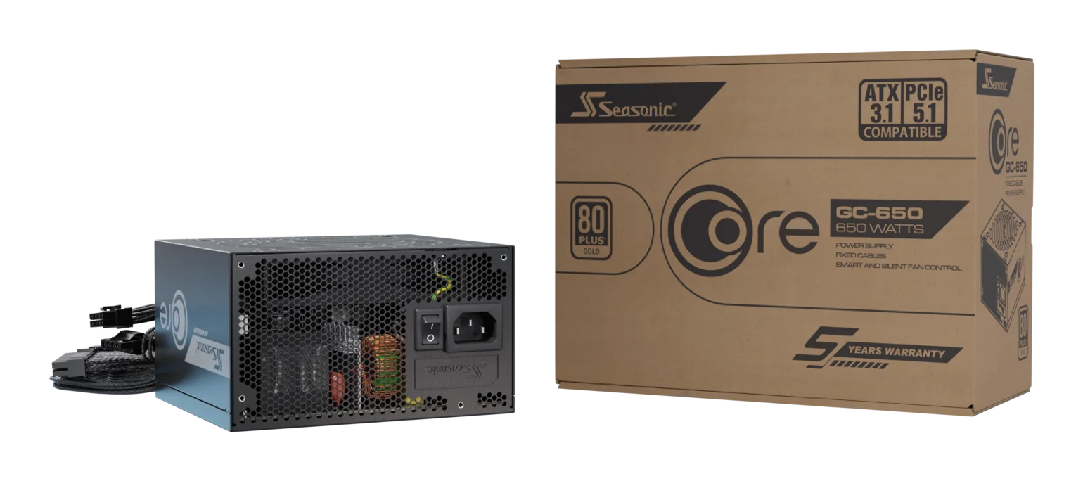 Seasonic Core GC-650 ATX 3.1 650 W 80 PLUS Gold Schwarz