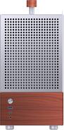 Jonsbo T6 PC Gehäuse Mini-Tower Mini-ITX Tempered Glass Holz - silber (T6 SILVER)