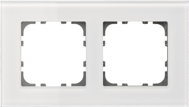MDT BE-GTR2W.01 Glasrahmen für 55 mm Programme 2-fach,ws (BE-GTR2W.01)