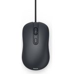 Hama USB-Maus CM-200, optisch, 4 Tasten, ohne Klickgeräusch, mit Kabel,Schwarz (00173074)
