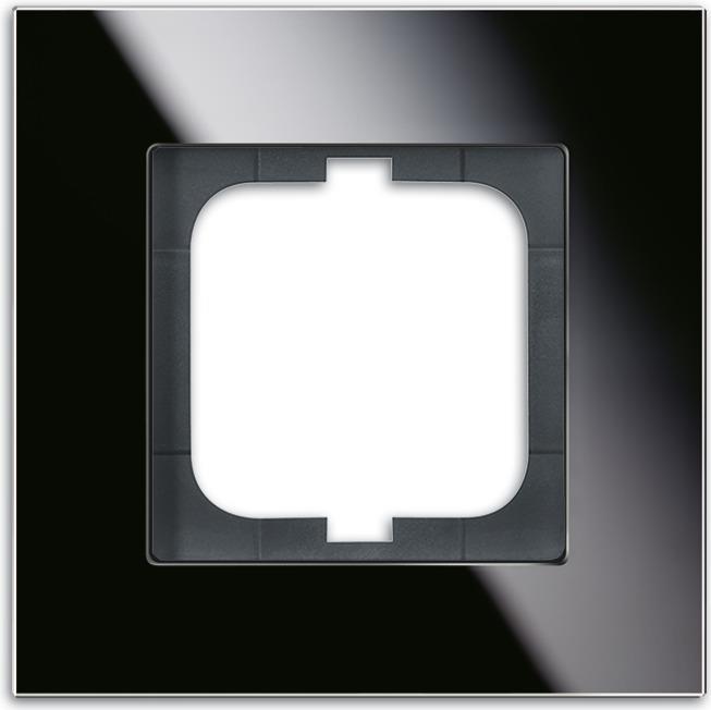 Busch-Jaeger 1754-0-4322. Produktfarbe: Schwarz, Markenkompatibilität: Busch-Jaeger. Breite: 107 mm, Höhe: 107 mm, Dicke: 1,1 cm (2CKA001754A4322)