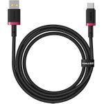 Baseus Dura USB Typ A auf Typ C 60 W Schnellladekabel 1 m Schwarz, Rot (P10377802U01-01)