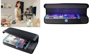 Safescan 75 LED UV/Weißl Pruefgerät Waehrungen Pässe Schwarz (131-0723)