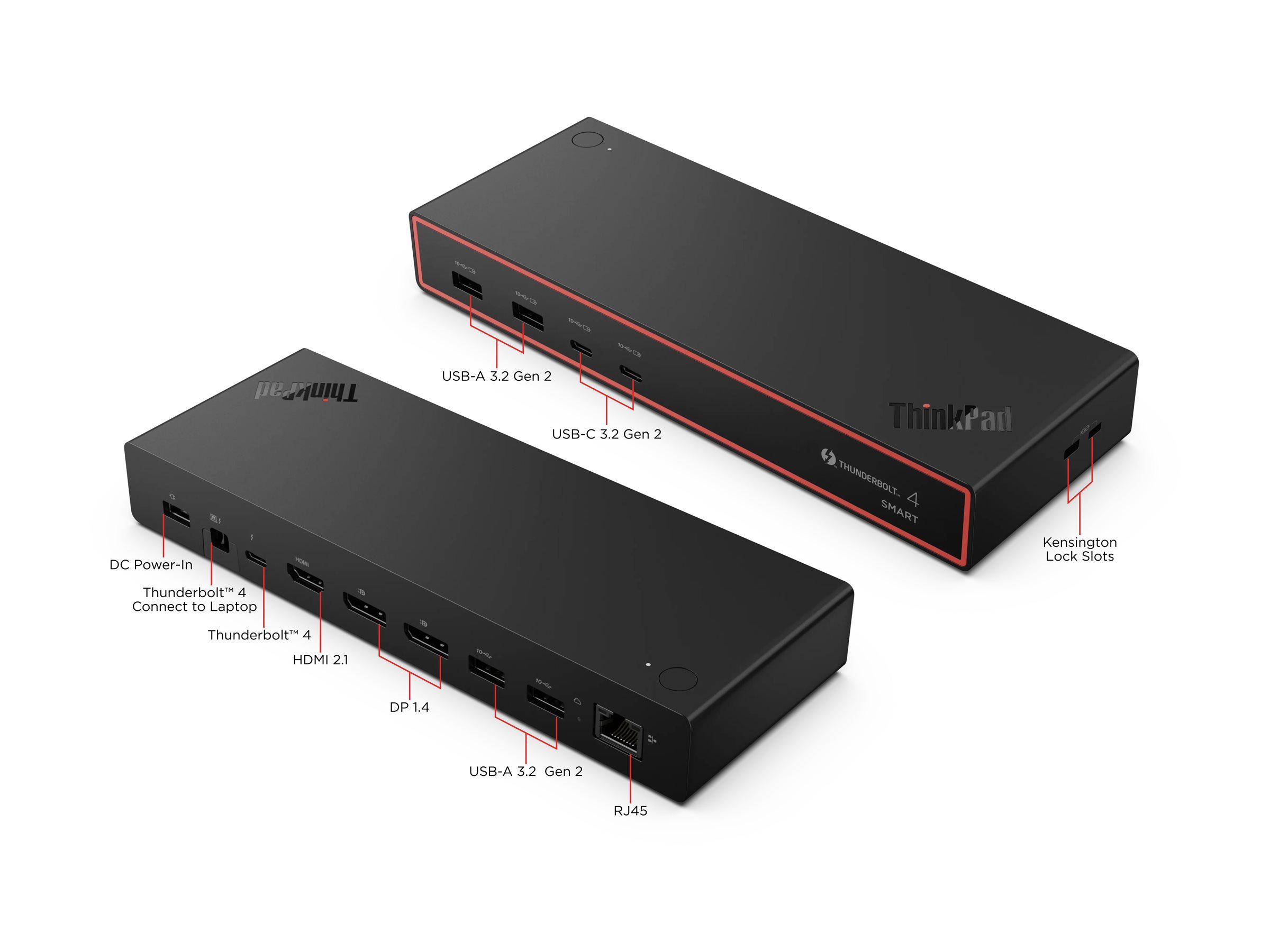 Lenovo ThinkPad Smart Dock 7500 Gen 2 Dockingstation Thunderbolt 4 135W Schwarz