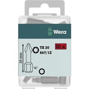 Wera Torx-Bit T 10 867/1 Z DIY SiS Werkzeugstahl legiert, zähhart D 6.3 10 St. (05072406001)