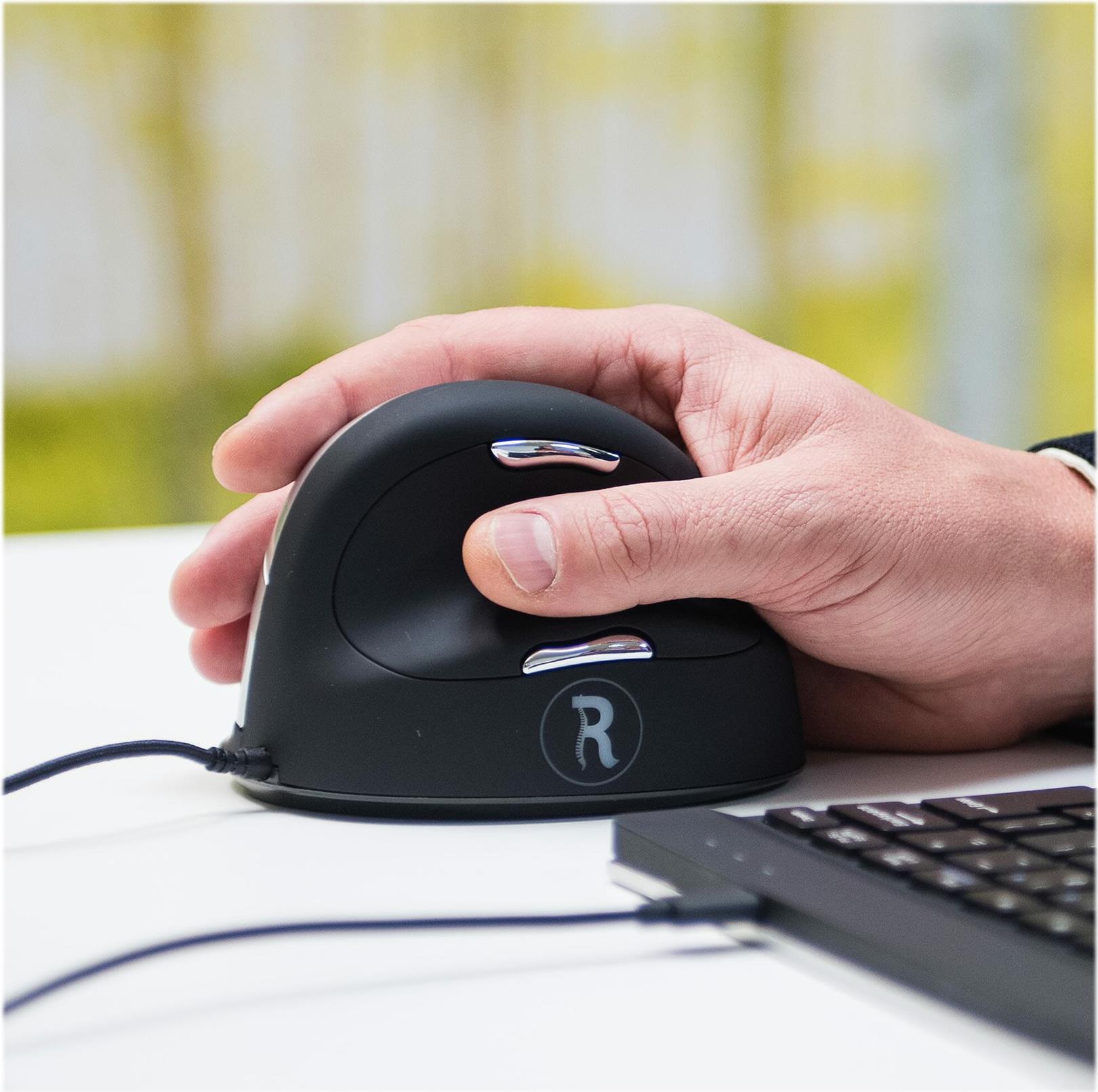 R-Go Tools HE Break Vertikale Maus USB 5 Tasten Schwarz
