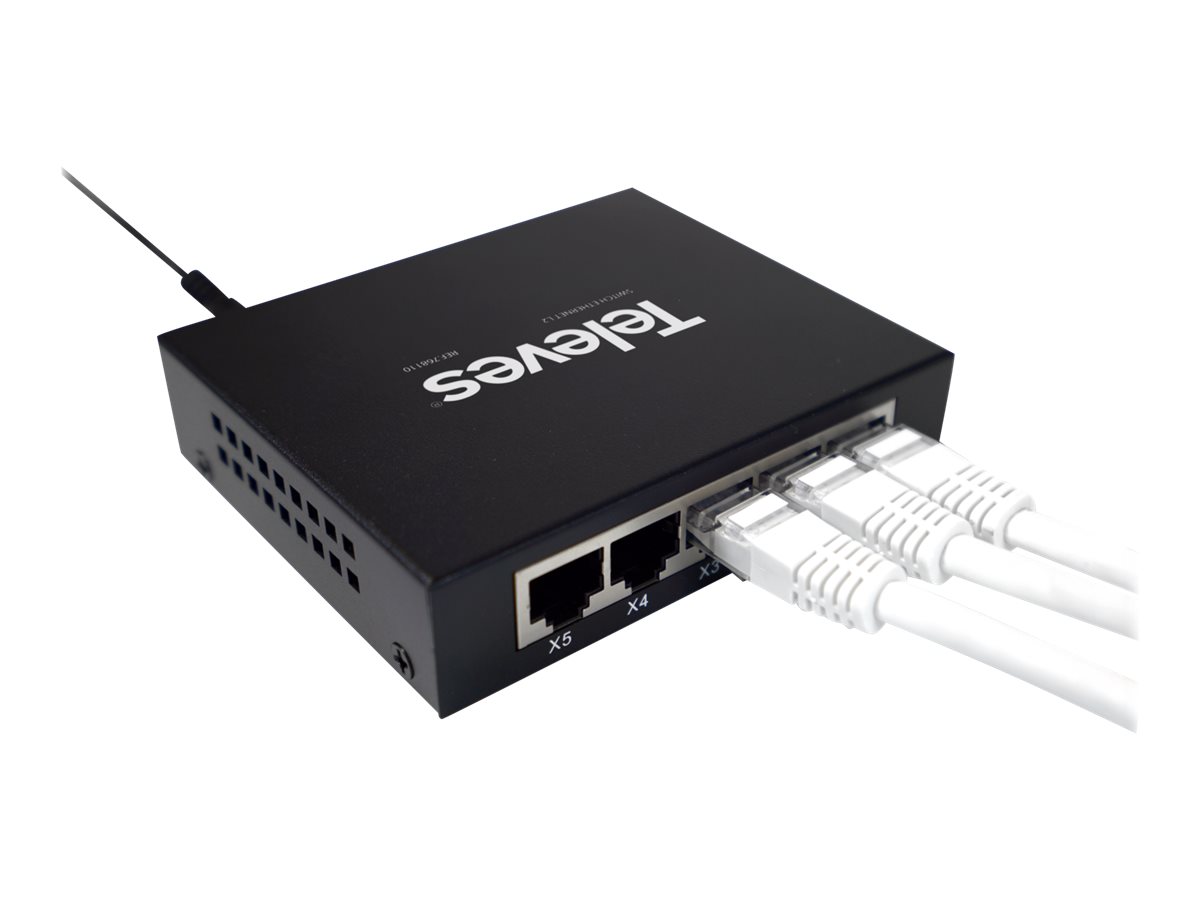 Televes SWUM-1000-5 Gigabit Ethernet Switch 5-Port Unmanaged Schwarz
