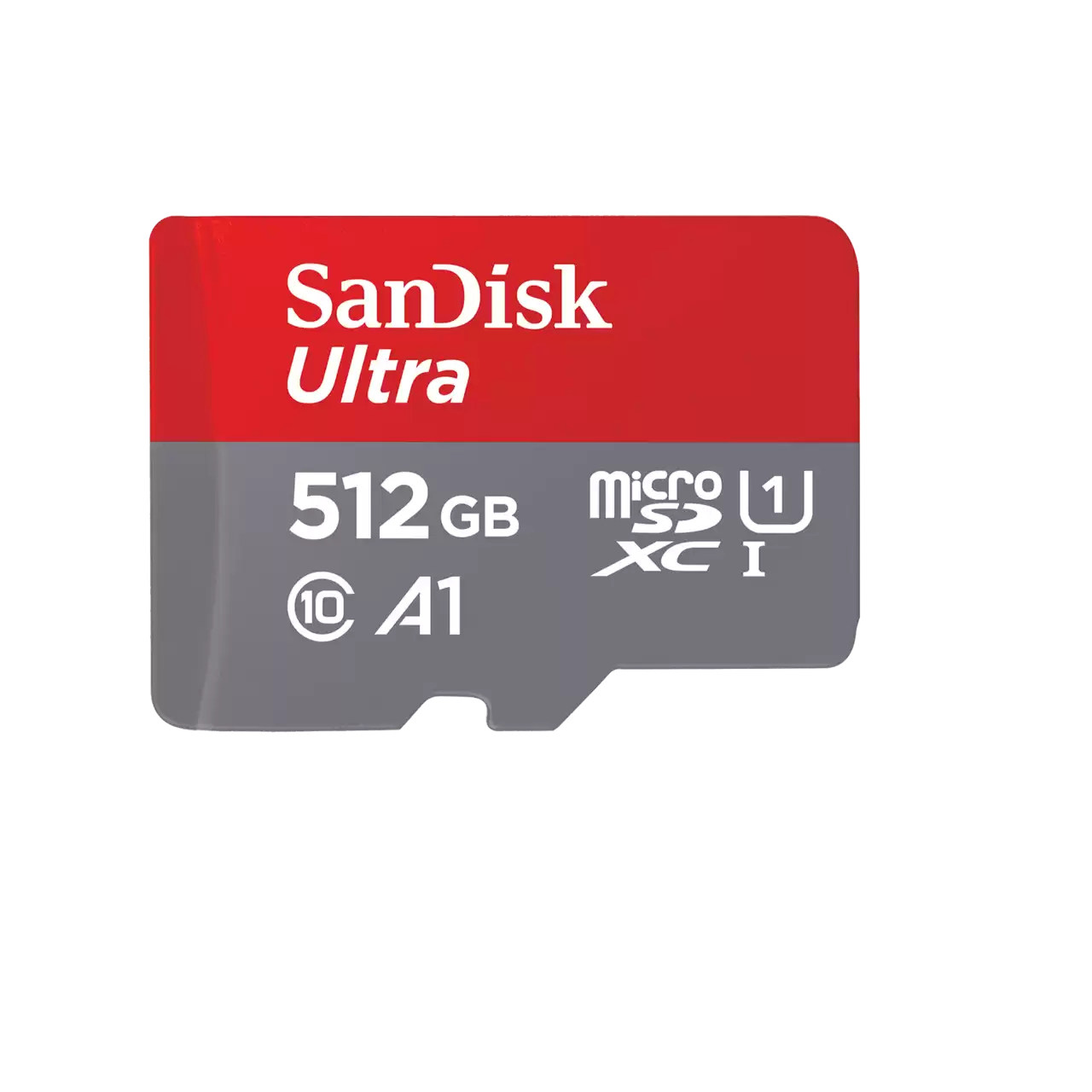SanDisk Ultra 512 GB microSDXC UHS-I A1 Class 10 Flash-Speicherkarte Grau, Rot