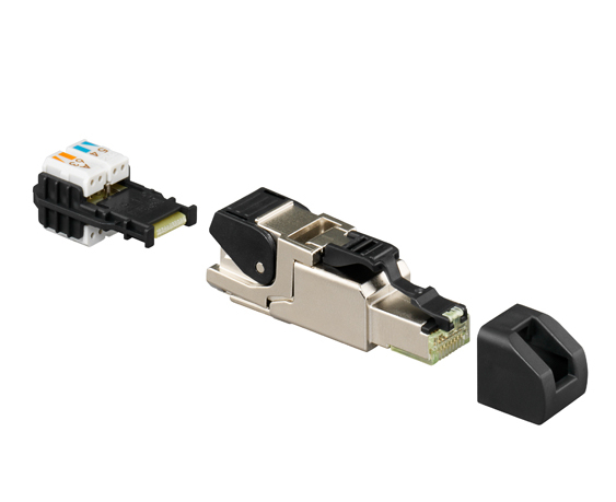 Rutenbeck Universalstecker US-Cat.6A iso A RJ45 feldkonfektionierbar Grau/Silber