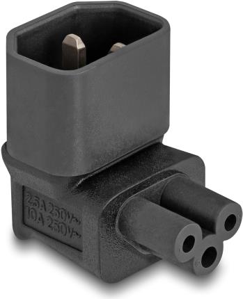 Delock Netzadapter IEC 60320 - C14 auf C5 Stecker Buchse 2.5 A 90° (80471)