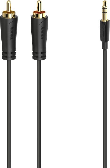 Hama Audio-Kabel, 3,5-mm-Klinken-Stecker - 2 Cinch-Stecker, Stereo, verg., 1,5 m (00205260)