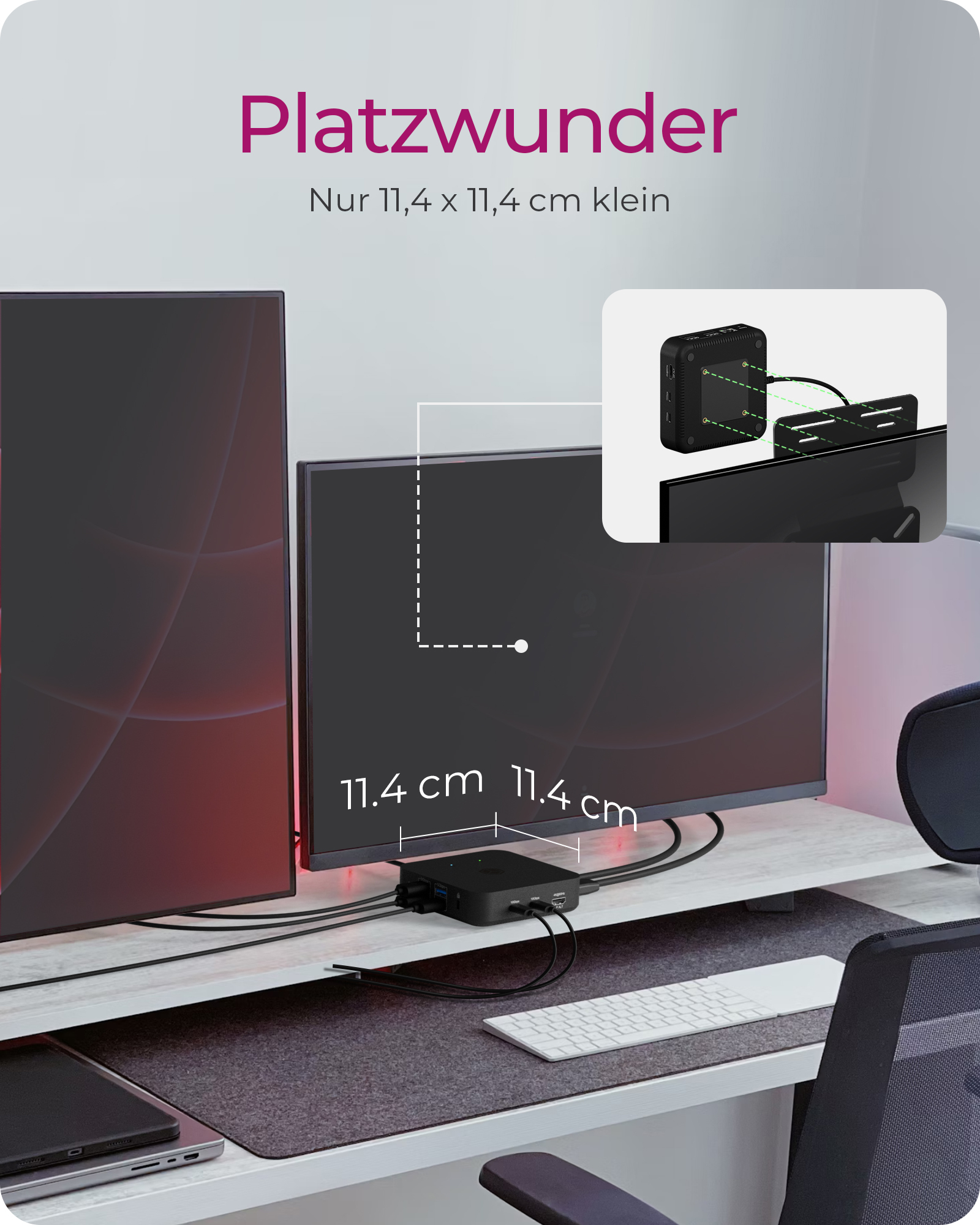 ICY BOX IB-DK4090-C 12-in-1 USB-C Dockingstation 3x HDMI Schwarz