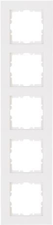 KOPP Abdeckrahmen 5-fach HK07 PURE (370,8 x 86 x 9,5 mm | IP20 | Klemmbefestigung) - in reinweiß (407229008)