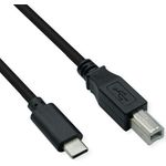 ROLINE USB 2.0 Typ C Kabel, C - B, ST/ST, schwarz, 3 m (11.02.8337)