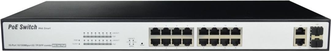Digitus Managed Fast Ethernet PoE Switch 16-Port RJ45 (DN-95312-1)