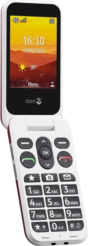 Doro Leva L20 4G Großtasten-Klapphandy 2,8" Rot/Weiß