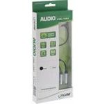 InLine® Slim Audio Y-Kabel Klinke 3,5mm Stecker gewinkelt an 2x Klinke Buchse, mit Lautstärkeregler, 0,25m (99253A)