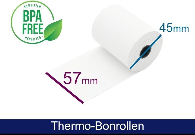 ARTDEV Thermorolle - 57 45-47 12 (B/D(max.)/K) weiss, 25m (ADT574712-1)