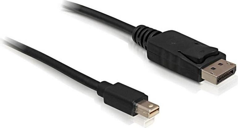 Delock Mini DisplayPort 1.2 auf DisplayPort Kabel 4K 60 Hz 2 m Schwarz