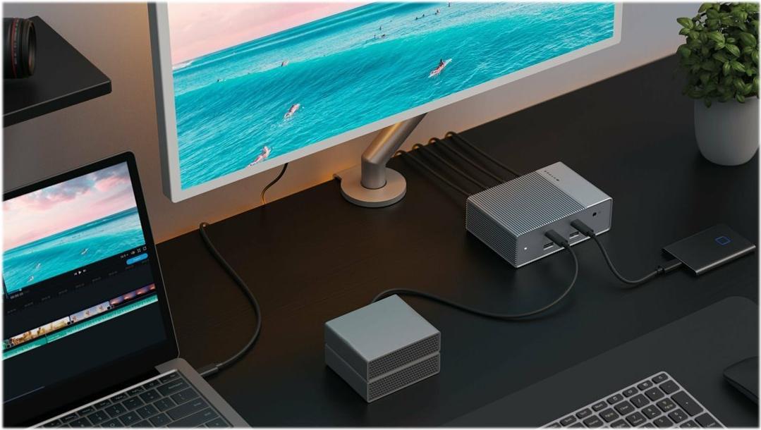 HyperDrive GEN2 15-in-1 USB-C Dockingstation 100W Power Delivery Gigabit Ethernet Silber