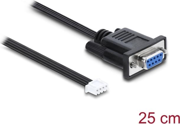 Delock Serielles Anschlusskabel RS-232 D-Sub 9 Buchse zu JST XH 4 Pin Pfostenbuchse 25 cm (91290)