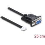 Delock Serielles Anschlusskabel RS-232 D-Sub 9 Buchse zu JST XH 4 Pin Pfostenbuchse 25 cm (91290)